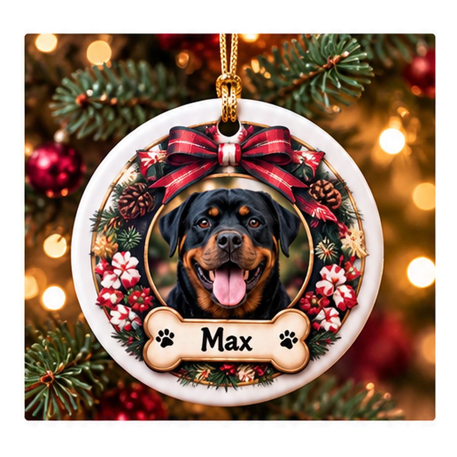 Da Boss personalized pet Christmas ornament product photo