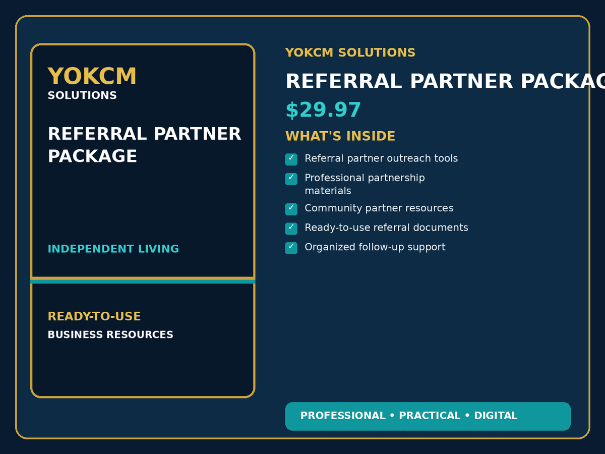 Yokcm Solutions Referral Partner Package contents